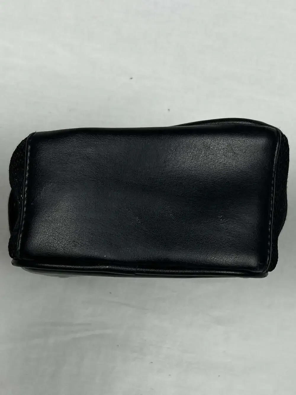 Icon Black Faux Leather Small Camera Bag Case with Detachable Shoulder Strap